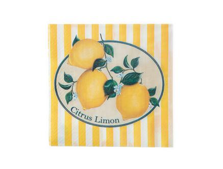 Citrus - Lemon Desenli Peçete - Kare