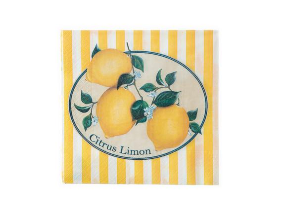 Citrus - Lemon Desenli Peçete - Kare
