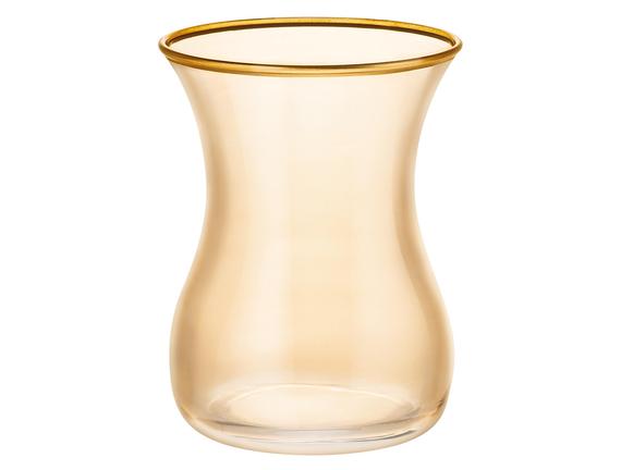 Caress Altın Yaldızlı Amber 6'lı Çay Bardağı 150 ml