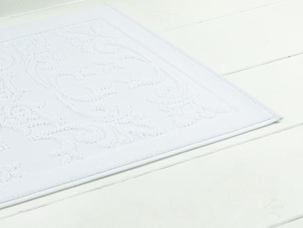Berthe Ayak Havlusu - Beyaz - 50x80 cm