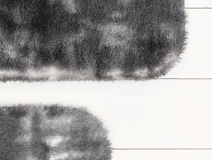 Damien 2'li Banyo Paspası - Beyaz / Antrasit 60x100+50x60 cm