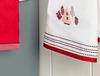 Thayer Nakışlı 2'li Yüz Havlu Seti - Beyaz/Kırmızı - 50x70 cm