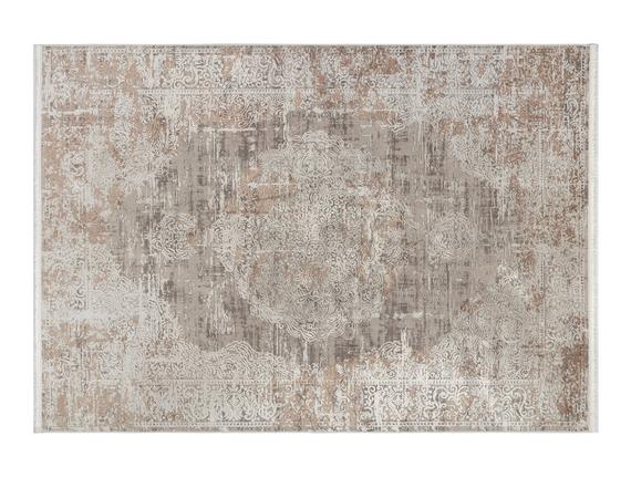 Burke İplik Boyalı Kadife Halı - Vizon  - 120x180 cm