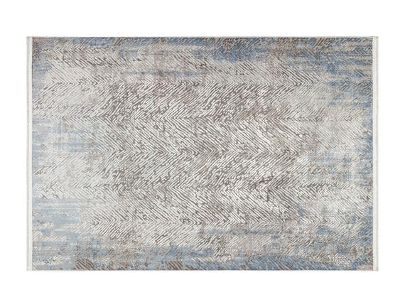 Adalin İplik Boyalı Kadife Halı - Mavi - 120x180 cm