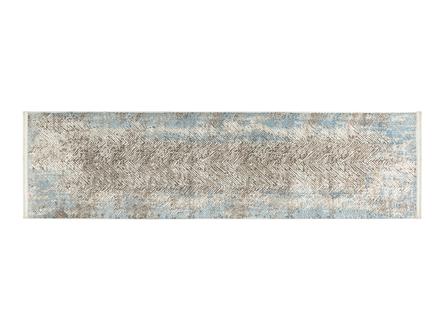 Adalin İplik Boyalı Kadife Halı - Mavi - 80x300 cm