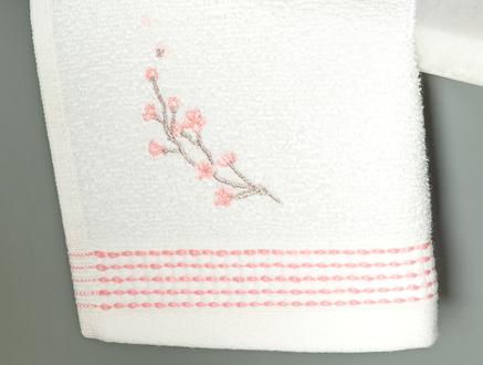 Kris Nakışlı El Havlusu - Beyaz - 30x 46 cm