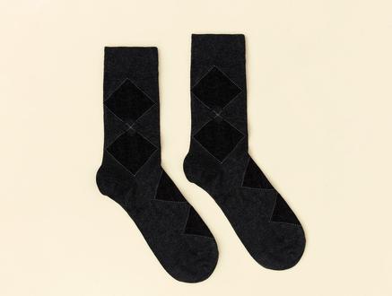 Léopard Erkek Soket Çorap - Antrasit