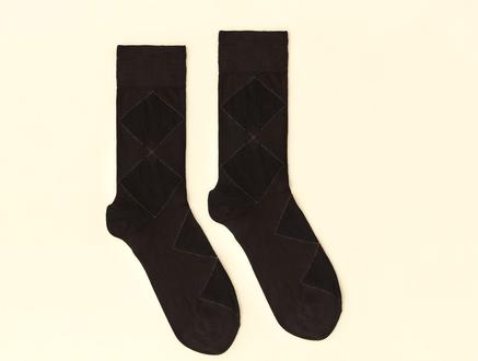 Léopard Erkek Soket Çorap - Kahverengi
