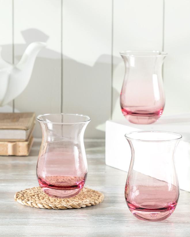 Clarette-Pink Touch 6-lı Çay Bardağı Seti